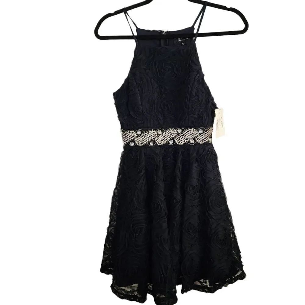 Trixxi Clothing Company Prom Party Rhinestone Embellished Mini Dress Size 3